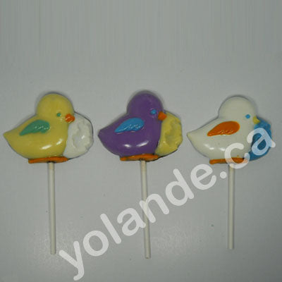 Moule à chocolat de Pâques - Poussin sur bâton - Suçon (S-P136)