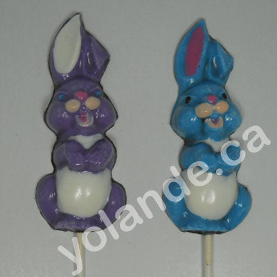 Moule à chocolat de Pâques - Lapin sur bâton - Suçon (S-P18)