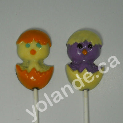 Moule à chocolat de Pâques - Poussin sur bâton - Suçon (S-P23)