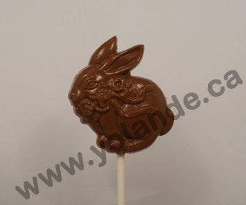 Moule à chocolat de Pâques - Lapin sur bâton - Suçon (S-P27)