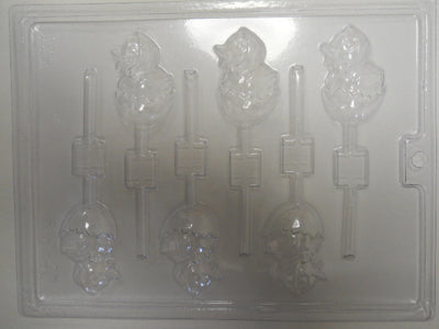 Moule à chocolat de Pâques - Canard sur bâton - Suçon (S-P40)