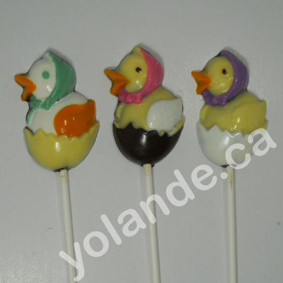 Moule à chocolat de Pâques - Canard sur bâton - Suçon (S-P40)