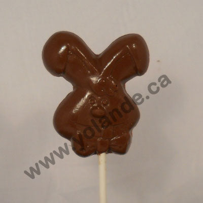 Moule à chocolat de Pâques - Lapin sur bâton - Suçon (S-P49)