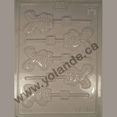 Moule à chocolat de Pâques - Lapin sur bâton - Suçon (S-P49)