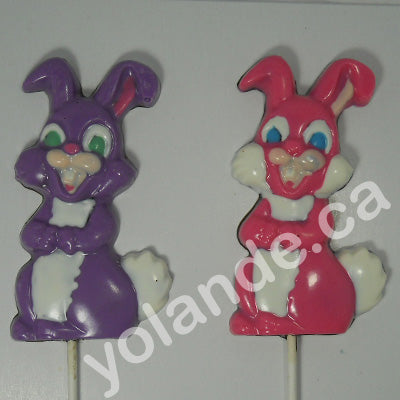 Moule à chocolat de Pâques - Lapin sur bâton - Suçon (S-P52)