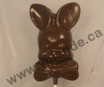 Moule à chocolat de Pâques - Tête de lapin sur bâton - Suçon (S-P77)