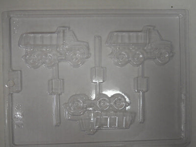 Moule à chocolat Transport - Camion benne sur bâton - Suçon (S-Q12)