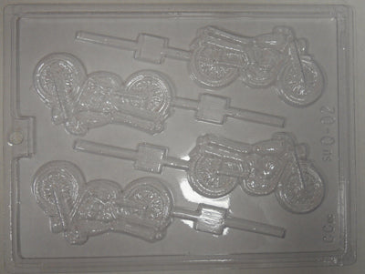 Moule à chocolat Transport - Moto sur bâton - Suçon (S-Q02)