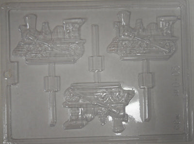 Moule à chocolat Transport - Train - Locomotive sur bâton - Suçon (S-Q05)