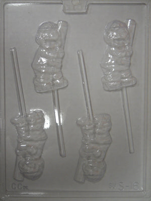 Moule à chocolat Sport - Joueur de Baseball sur bâton (S-S16)