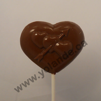Moule à chocolat St-Valentin - Coeur sur bâton - Suçon (S-V49)