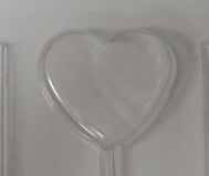 Moule à chocolat St-Valentin - Coeur lisse sur bâton - Suçon (S-V60)