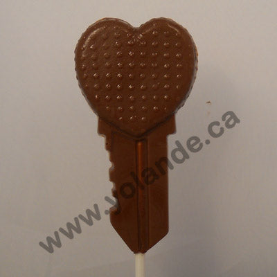 Moule à chocolat St-Valentin - Coeur - clé sur bâton - Suçon (S-V82)