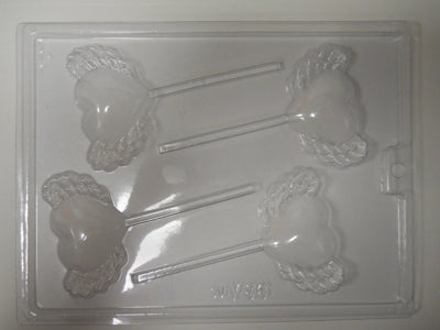 Moule à chocolat St-Valentin - Coeur avec des ailes sur bâton - Suçon (S-V86)