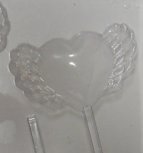 Moule à chocolat St-Valentin - Coeur avec des ailes sur bâton - Suçon (S-V86)