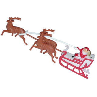 Traineau du Père Noël avec ses 3 rennes - NOEL