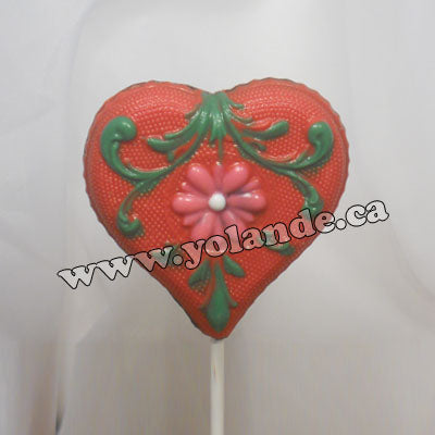 Moule à chocolat St-Valentin - Coeur sur bâton - Suçon (S-V09)