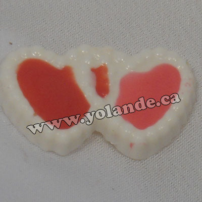 Moule à chocolat St-Valentin - Coeur double - Bouchée (B-V61)