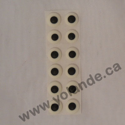 Yeux en sucre - 8mm - Blanc et Noir