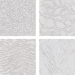 Tapis Texturé - Zèbre, Girafe, Léopard et Tigre 6" x 12"