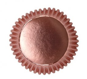 Caissette métallique pour cup cake, Rose Or - régulière