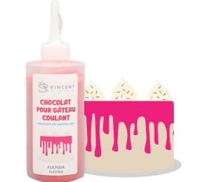 Mélange pour Drip Cake - gâteau coulant FUCHSIA