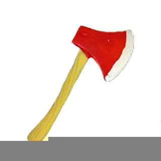 Hache rouge en plastique - NOEL