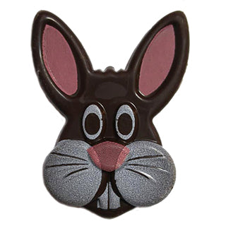 Plaque à remplir de Pâques (transfert de 15 têtes lapins blanc et rose) (PRPA36)