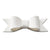 Boucle en pastillage blanche, 3" ( 2 pqt )