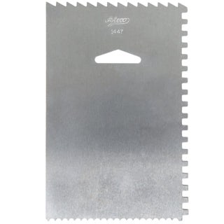 Peigne rectangulaire en métal - 3 côtés