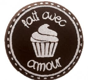 Plaque de chocolat noir  - ''Fait avec amour'' (qté 6)